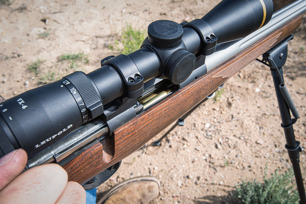 The Kimber 84 has always been very reliable, with controlled-round feeding that ensures that the cartridge will chamber no matter what angle the rifle is at.